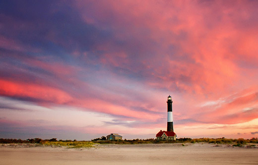 lighthouse at sunset